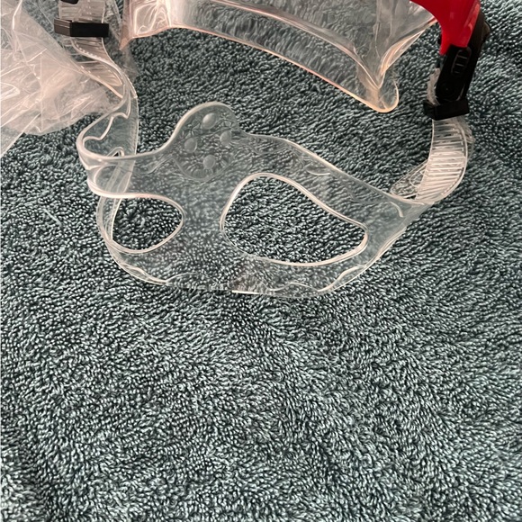 AQUA LUNG SWIM MASK AND SNORKEL- NEW RED AND BLACK- ADULT SIZE - Picture 7 of 11